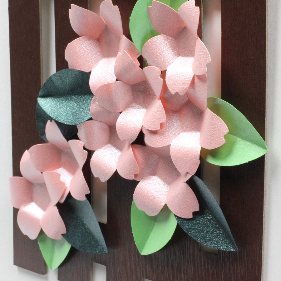 ハサミを使わない立体切り絵 格子飾り手作りキット 桜 株式会社 谷口