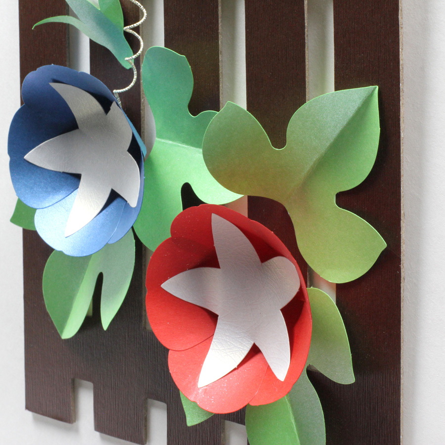 ハサミを使わない立体切り絵 格子飾り手作りキット 朝顔 株式会社 谷口松雄堂