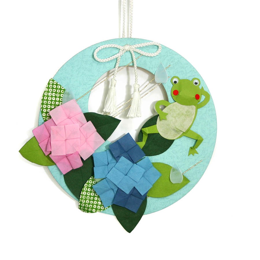 リース飾り 手作りセット かえるとあじさい わがみ小路