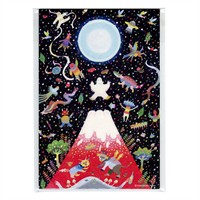 【色エンピツ作家 かわばたあきこ】和紙一筆箋　モンスターナイト　148×100mm