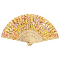 友禅紙扇子　70型25間　CZM-6237　屏風絵　黄