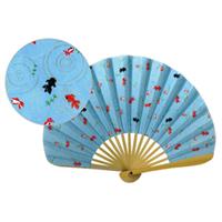 【アウトレット品】 シェル型 友禅紙扇子 7寸17間 CZ4047-1 【在庫限り】