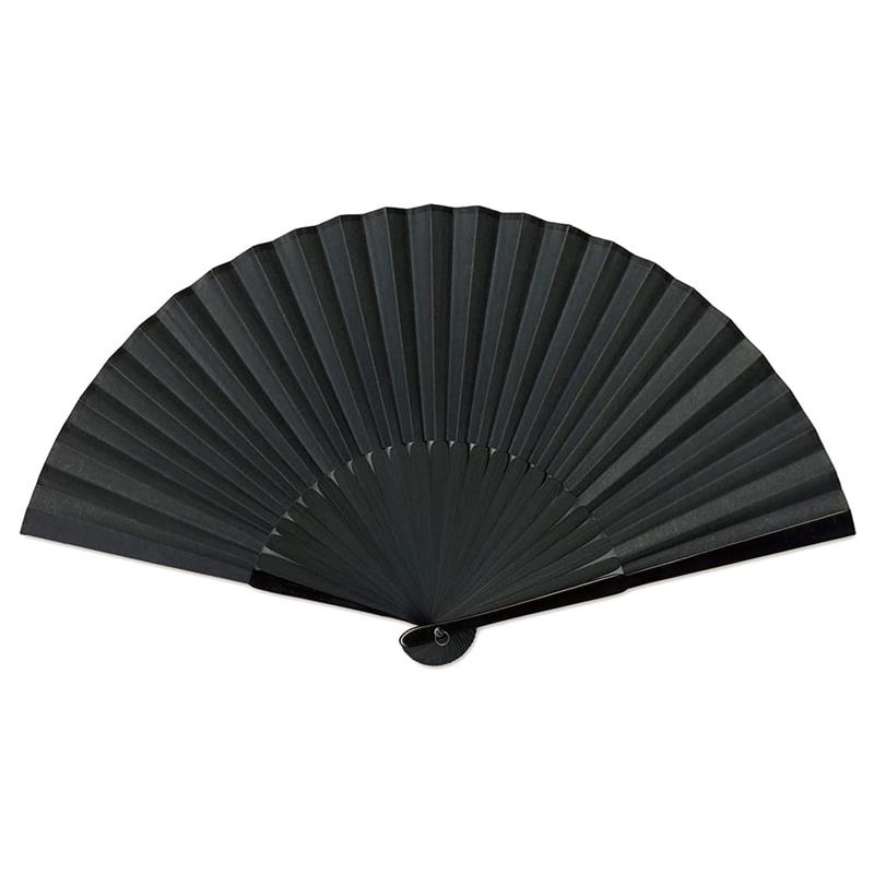 和紙扇子70型25間　漆黒