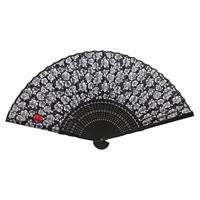 【アウトレット品】布扇子 70型30間 薔薇 ホワイト 【在庫限り】