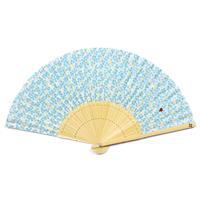 【アウトレット品】布扇子 70型30間　しあわ扇　しろつめ草 【在庫限り】