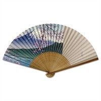 両面貼り扇子75型35間　川瀬巴水　西伊豆木負