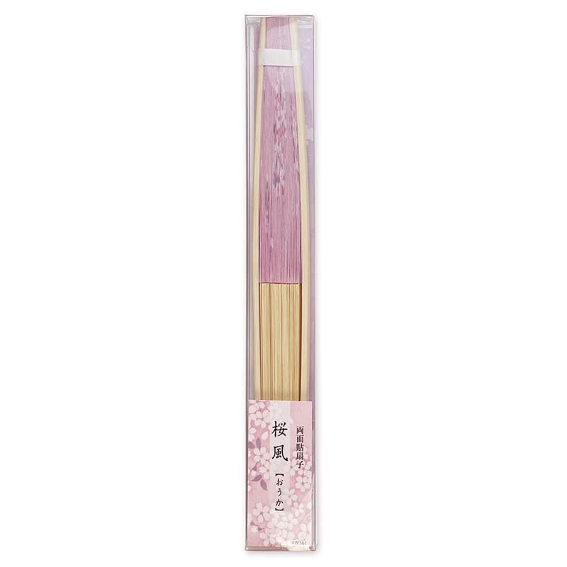 両面貼り 和柄扇子75型35間 桜風（おうか） | 谷口松雄堂