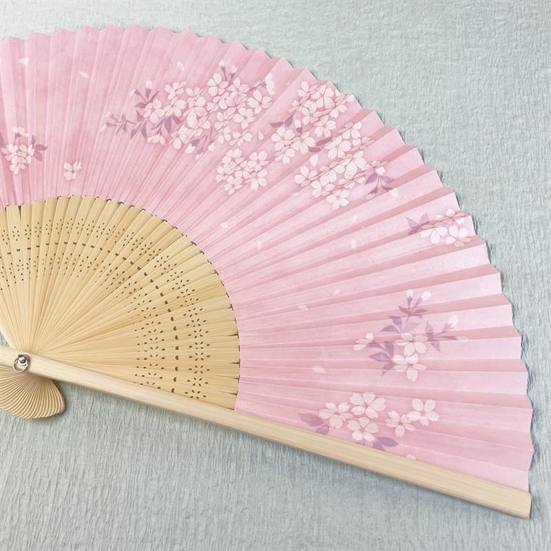 両面貼り 和柄扇子75型35間 桜風（おうか） | 谷口松雄堂