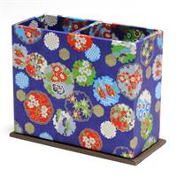 【アウトレット品】 四角ペン立て 黒・紺系 【在庫限り】