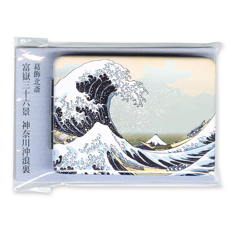 PUコンパクトミラー 葛飾北斎 富嶽三十六景 神奈川沖浪裏 | 谷口松雄堂