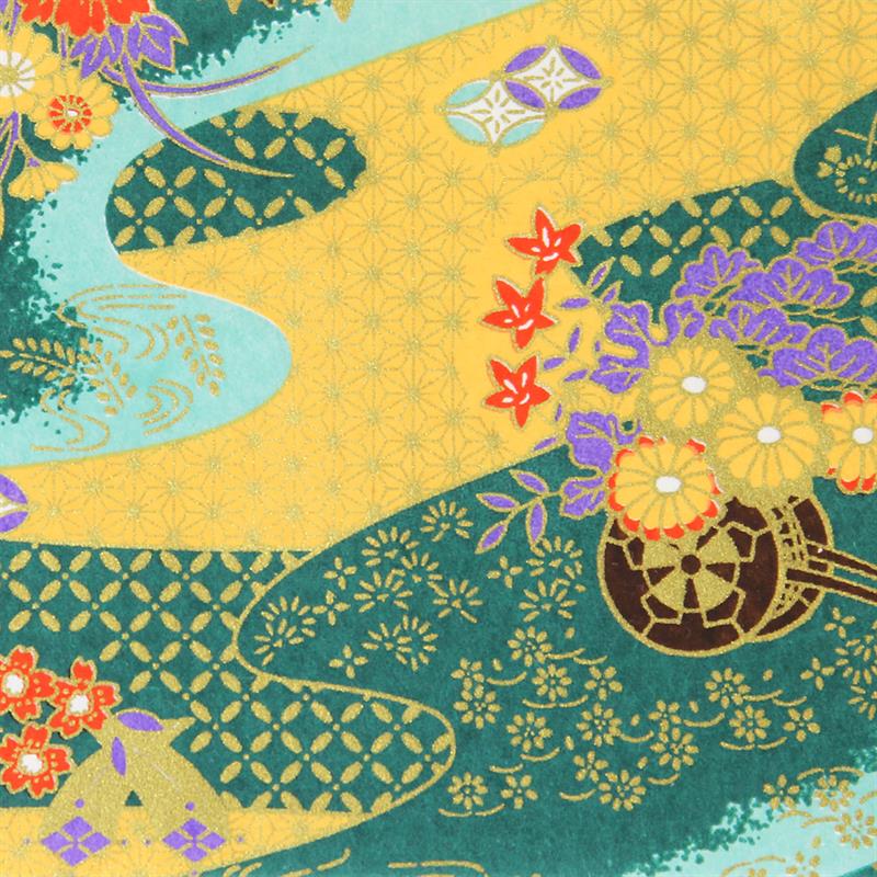 手染友禅紙 （菊半裁判） No.17-4 【在庫限り】