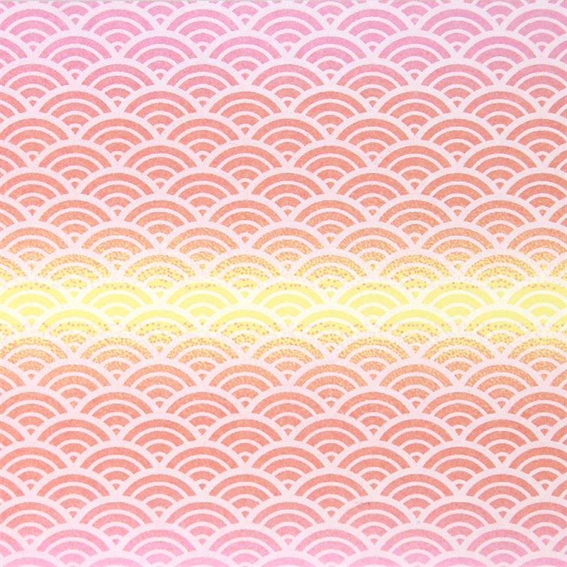 手染友禅紙(菊全判)1000×660 青海波 ピンク