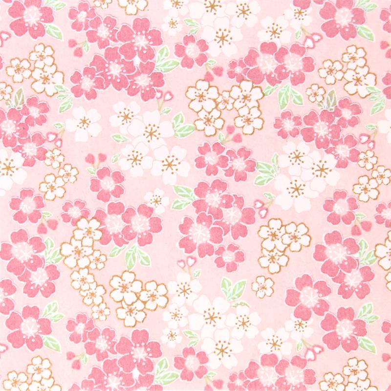 手染友禅紙(菊全判)1000×660 満開桜(小) ピンク