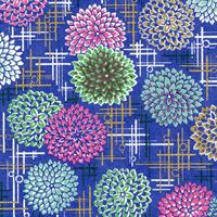 手染友禅紙（菊全判）1000×660　菊華　青