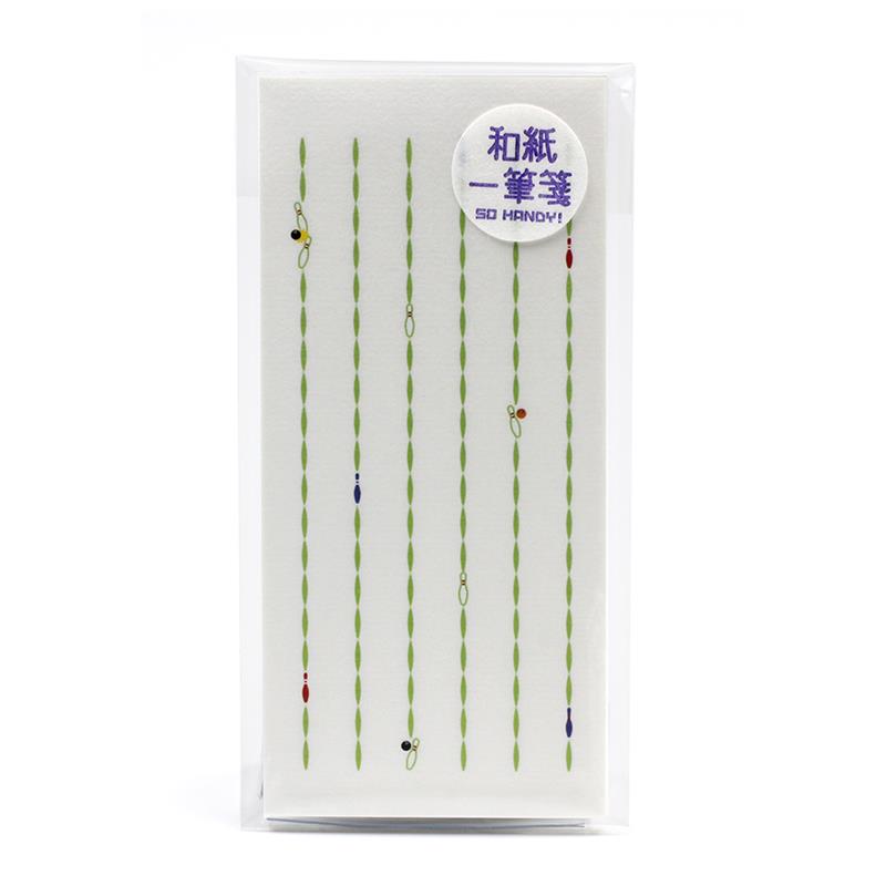 【アウトレット品】komon＋ 和紙一筆箋 縦書き （補充用） とくさ時々ボウリング 【在庫限り】