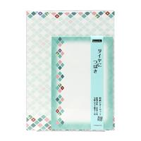 和紙レターセット　komon+　ダイヤにつばき　（越前和紙）