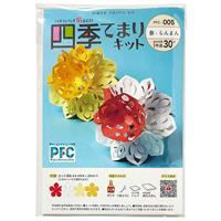 PFC ハサミいらず貼るだけ　四季てまりキット「春・らんまん」（切り紙作家大原まゆみ監修）