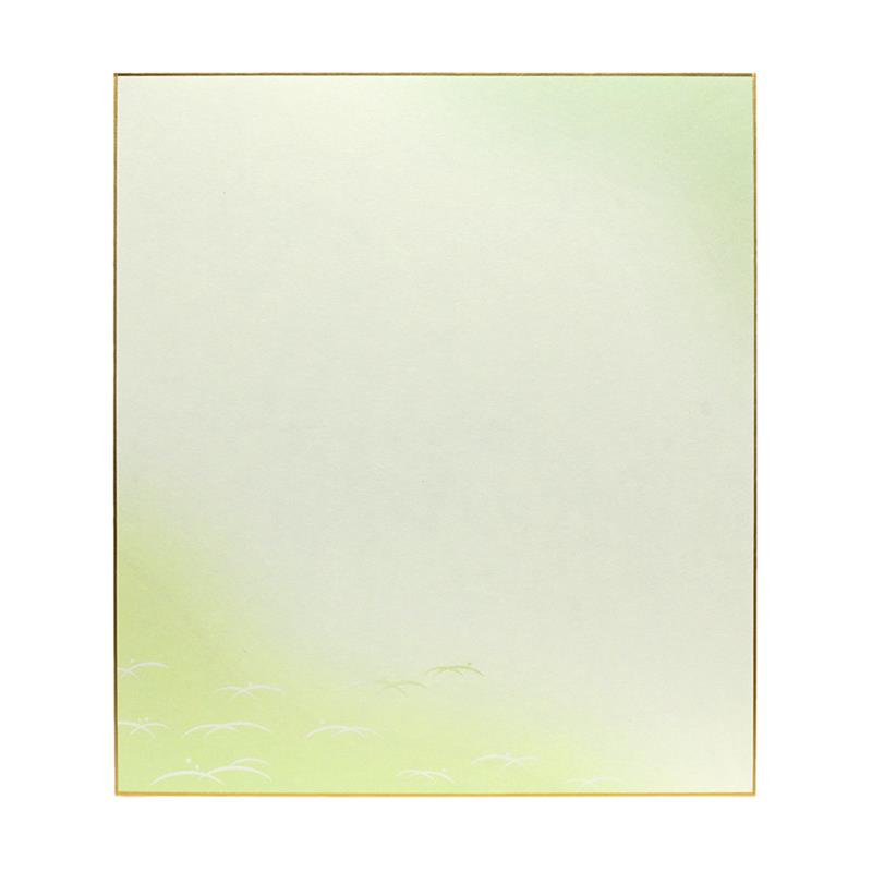 【アウトレット品】柄入り 大色紙 露芝1 （草・黄）10枚入 【在庫限り】