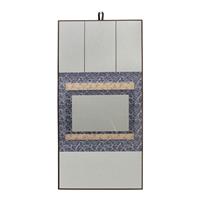 掛軸たとう ハガキ用 横 青