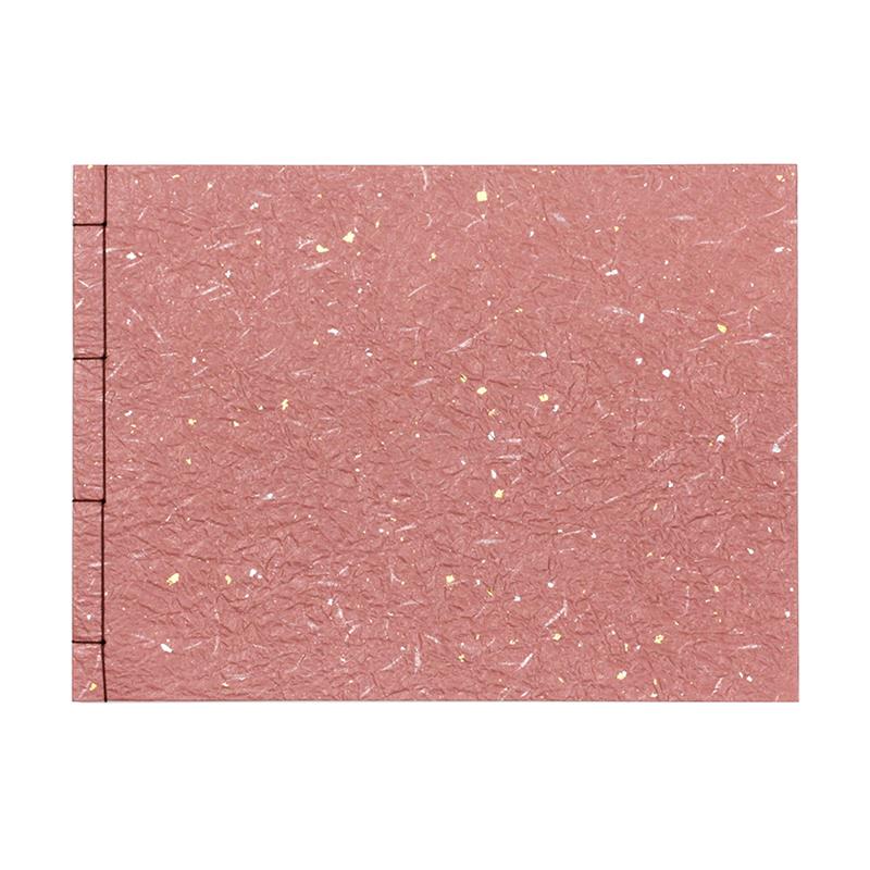【アウトレット品】 金銀振揉み紙 芳名帳 （横型無地） あざみ 【在庫限り】