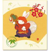 【アウトレット品】 押し絵 大色紙 大黒うさぎ