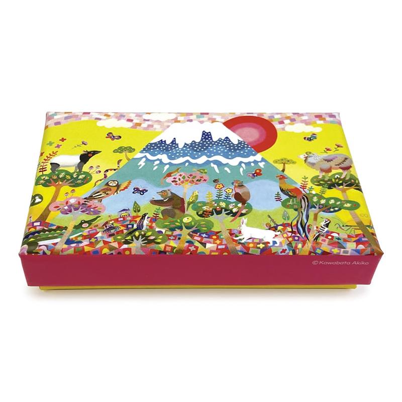 【色エンピツ作家 かわばたあきこ】ミニアートボックス　富士山でございます