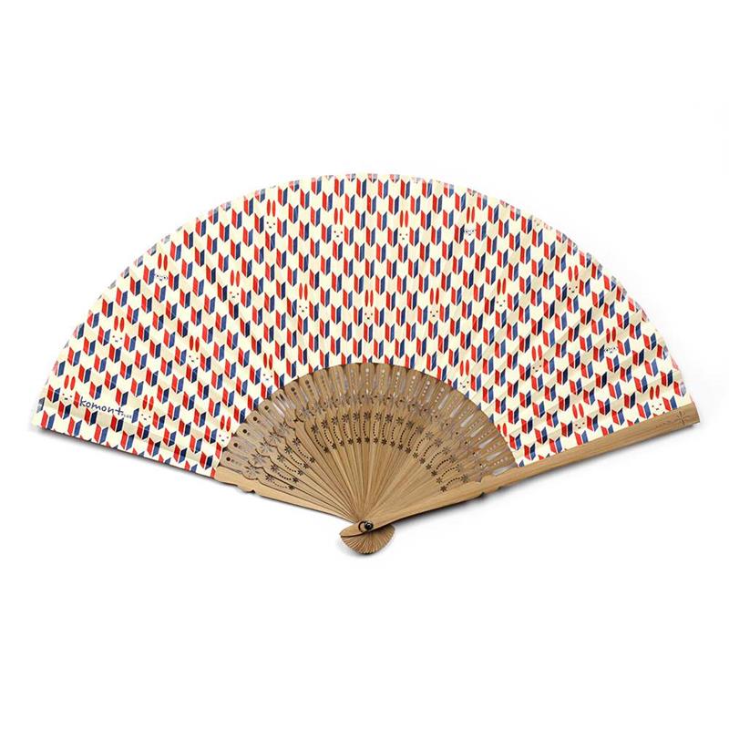 komon＋ 和紙扇子 70型25間 矢絣うさぎ 【在庫限り】 | わがみ小路