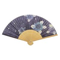 【アウトレット品】両面貼り 和柄扇子 65型35間 紫陽花雫 （あじさいしずく） 【在庫限り】