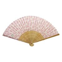 【アウトレット品】布扇子 70型30間 薔薇 ピンク 【在庫限り】