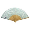 【アウトレット品】布扇子 70型30間 薔薇 グリーン 【在庫限り】