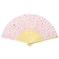 【アウトレット品】布扇子 70型30間　しあわ扇　しだれ桜 【在庫限り】