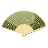 両面貼り 招福扇子 75型35間 しあわせむかえる （幸せ六蛙）