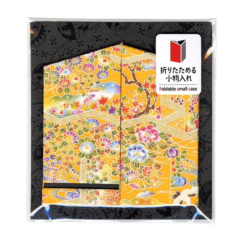 折りたためる小物入れ　屏風絵