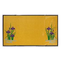 【商品リニューアルに伴い在庫限り】型染め 三つ折り 屏風 （毛氈付） 菖蒲