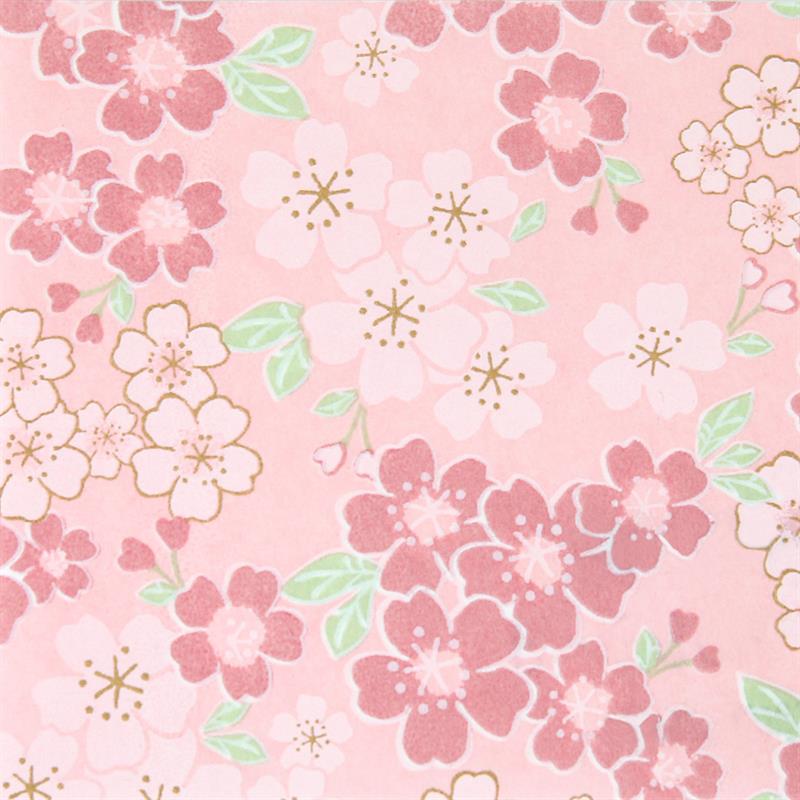 手染友禅紙(菊全判)1000×660 満開桜大(葉/薄緑)