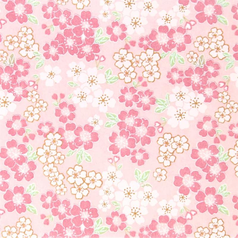 手染友禅紙(菊全判)1000×660 満開桜(小) ピンク