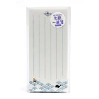 komon＋ 和紙一筆箋 縦書き （補充用） 青海波クジラ