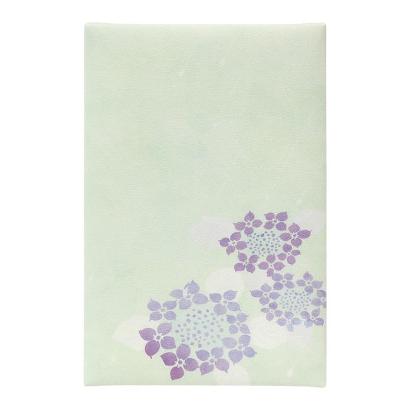 集印帳(大) PUレザー表紙　紫陽花雫（あじさいしずく）