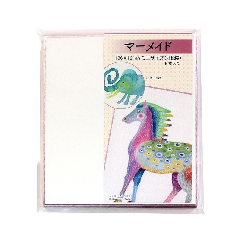 ミニサイズ（寸松庵）マーメイド　ピンク　5枚入り