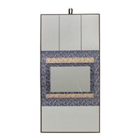掛軸たとう ハガキ用 横 青