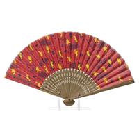 【アウトレット品】 有頂天家族　紙貼扇子　70型25間　　赤 【在庫限り】